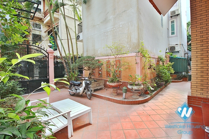 Three bedrooms house with big yard for rent in Tay Ho, Ha Noi