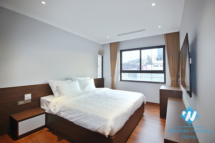 High floor and brand new 4 bedrooms apartment for rent in Tay Ho, Ha Noi