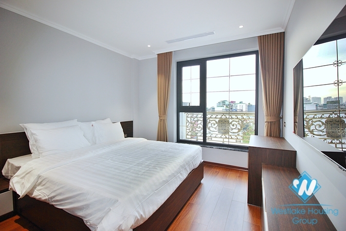 High floor and brand new 4 bedrooms apartment for rent in Tay Ho, Ha Noi