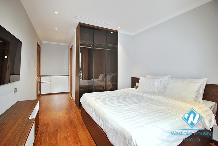 High floor and brand new 4 bedrooms apartment for rent in Tay Ho, Ha Noi