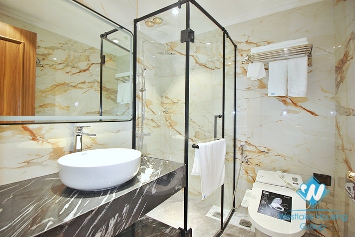 High floor and brand new 4 bedrooms apartment for rent in Tay Ho, Ha Noi