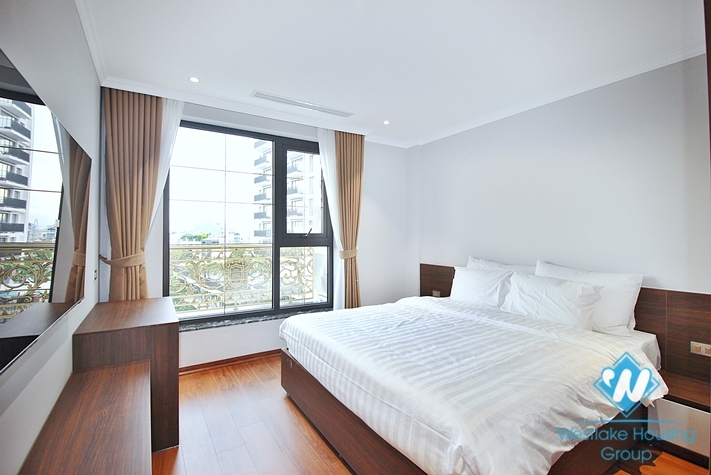 High floor and brand new 4 bedrooms apartment for rent in Tay Ho, Ha Noi