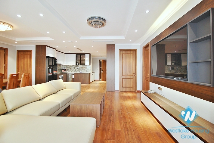 High floor and brand new 4 bedrooms apartment for rent in Tay Ho, Ha Noi