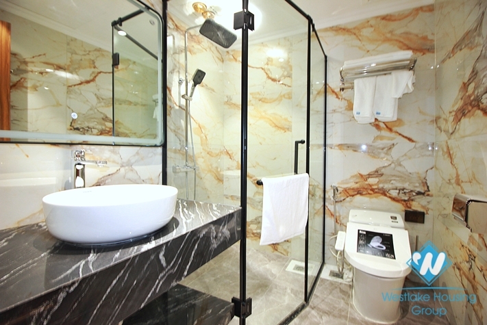 High floor and brand new 4 bedrooms apartment for rent in Tay Ho, Ha Noi