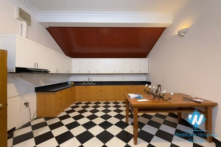 Spacious four bedrooms house with large yard for rent in Tay Ho ward, Ha Noi