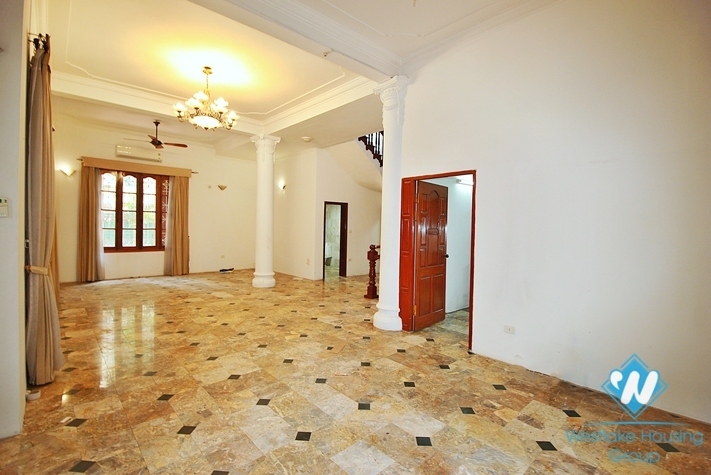 Spacious 5 bedrooms house with huge yard for rent in To Ngoc Van, Tay Ho ward, Ha Noi