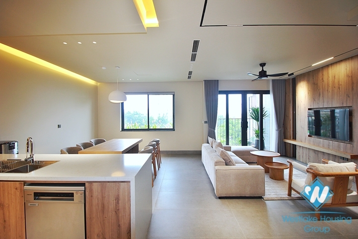 Brand new and morden duplex with 3 bedrooms apartment for rent in Dang Thai Mai, Tay Ho, Ha Noi