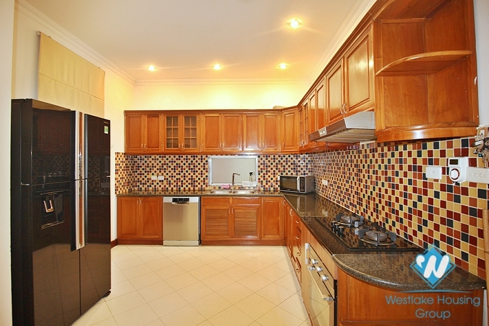 Five bedrooms house with pool for rent in To Ngoc Van st, Tay Ho, Ha Noi