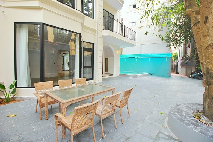 A big villa with garden and swimming pool for rent in Tay ho, Hanoi