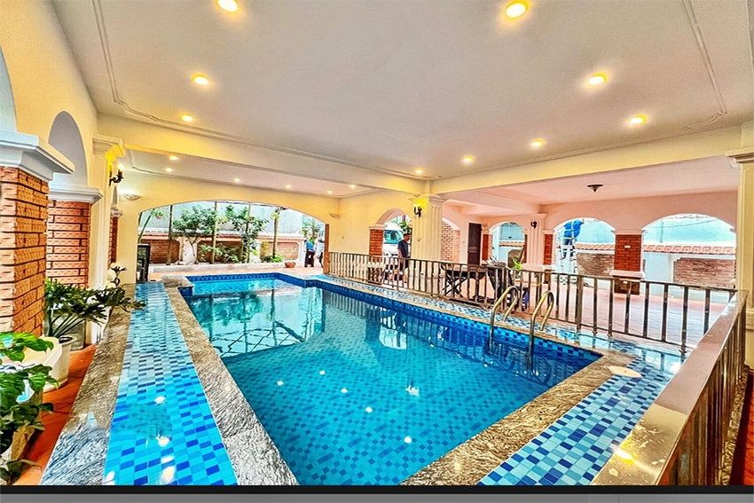 Unfurnished villa with swimming pool for rent in To ngoc van, Tay ho, Ha noi