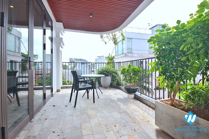 Giant terrace penhouse 4beds apartment for rent in To Ngoc Van st, Tay Ho