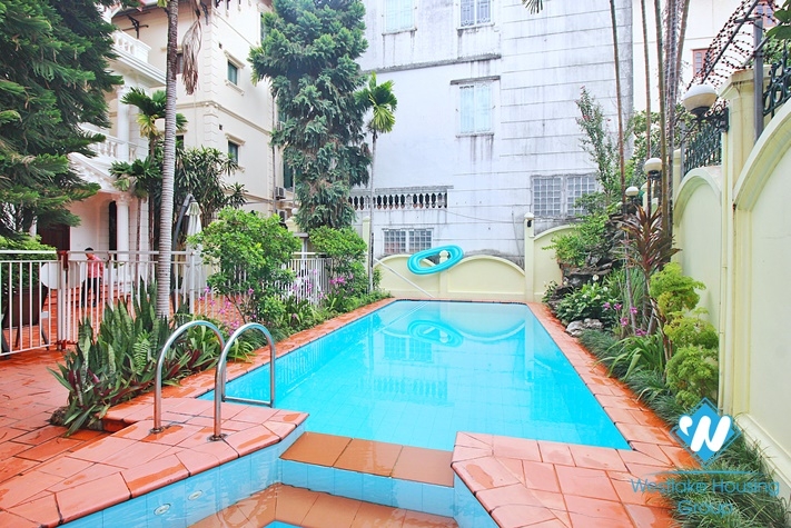 Five bedrooms with out-door pool for rent in Tay Ho, Ha Noi