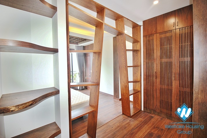 Lake view 4 bedrooms duplex apartment for rent in To Ngoc Van st, Tay Ho, Ha Noi