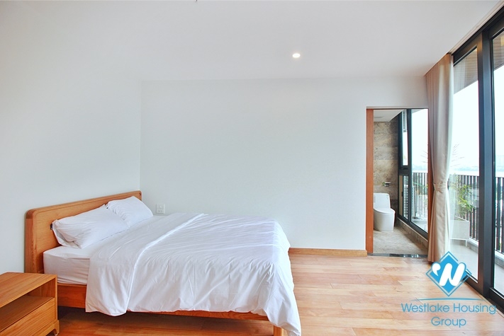 Lake view and new penhouse with four bedrooms for rent in Tay Ho, Ha Noi