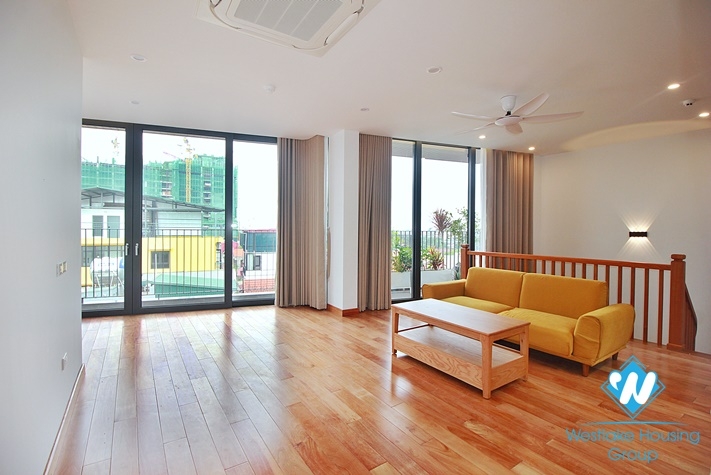Lake view and new penhouse with four bedrooms for rent in Tay Ho, Ha Noi