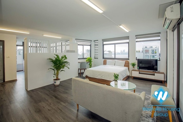 Nice apartment Studio in hight floor for rent in Vu Mien st, Tay Ho district.