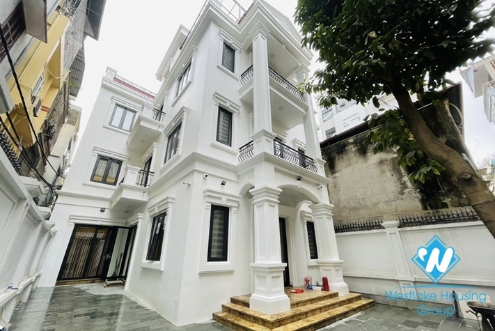 Modern new house 7 bedroom for rent in Lac Long Quan st, Tay Ho district.