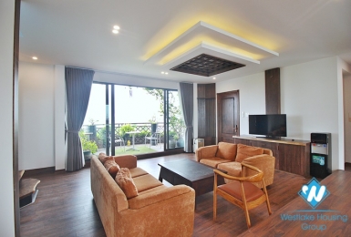 Lake view 4 bedrooms duplex apartment for rent in To Ngoc Van st, Tay Ho, Ha Noi