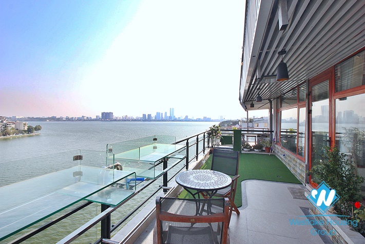 Lake view and spacious 1+ bedroom apartment for rent in Tay Ho