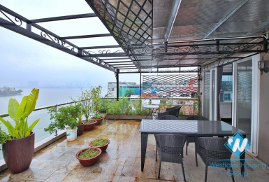 High quality apartment with 3 bedrooms, nice lake view for rent  in Quang An street, Westlake area