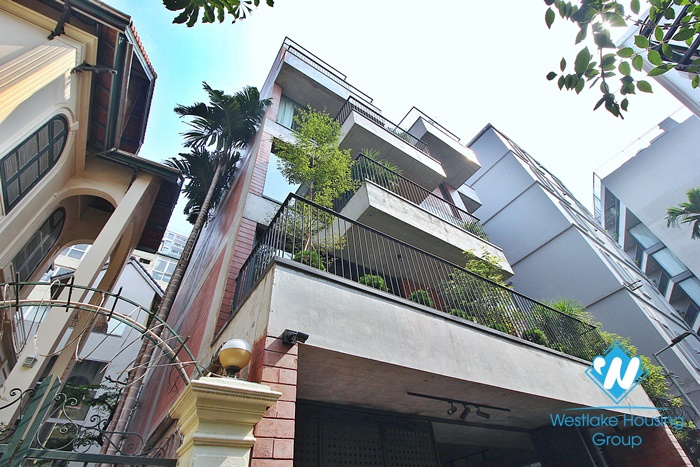 A wonderful new villa having nice outside space for rent in Tay Ho, Hanoi, Vietnam