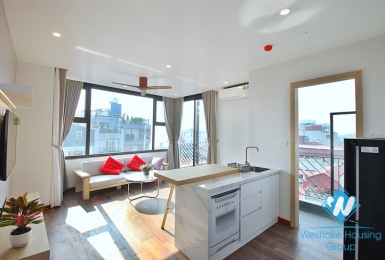 A bright one bedroom apartment for rent in Xuan Dieu street, Tay Ho