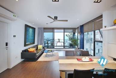 High-end 1 bed apartment with lake view for rent in To Ngoc Van street, Tay Ho