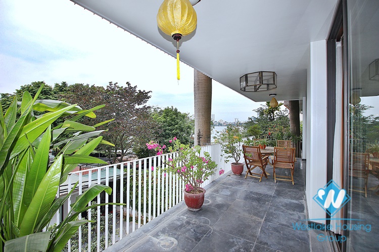 Spacious 4 beds apartment for rent in Dang Thai Mai area, Tay Ho