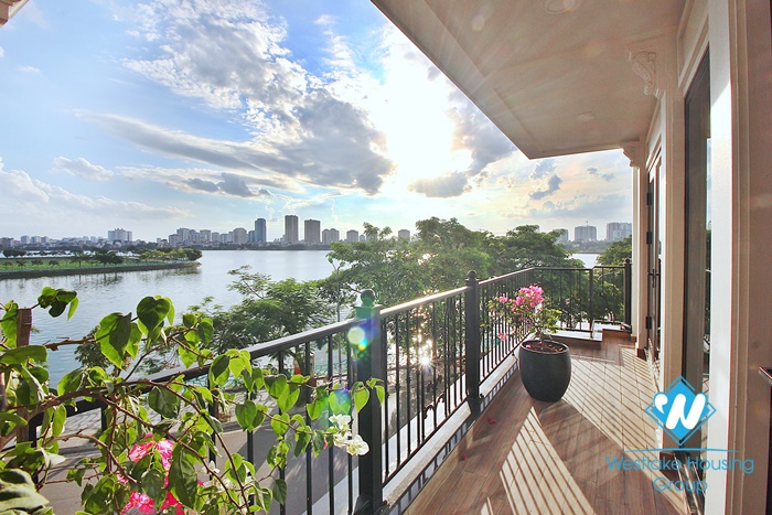 Lake view and new three bedrooms apartment for rent in To Ngoc Van, Tay Ho