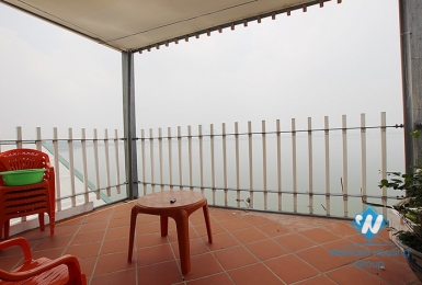 Lake view apartment with separate bedroom for rent in Yen Phu village