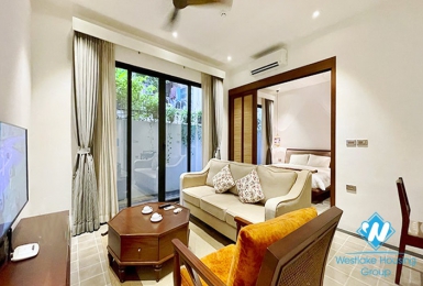 Ground floor one bedroom apartment for rent in Dang Thai Mai area, Tay Ho