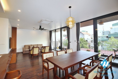 Brand new and Japanese style 3 beds apartment for rent in Dang Thai Mai area, Tay Ho