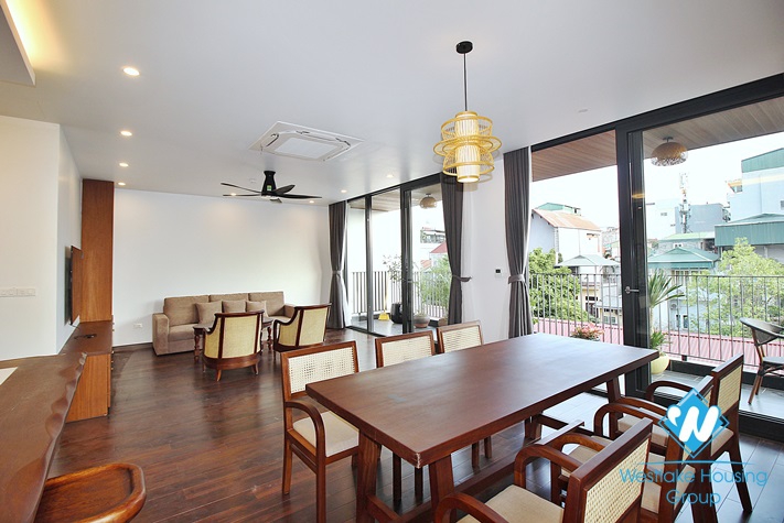 Brand new and Japanese style 3 beds apartment for rent in Dang Thai Mai area, Tay Ho