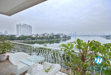 Lake view and brand new 2beds apartment for rent in Xuan Dieu, Tay Ho