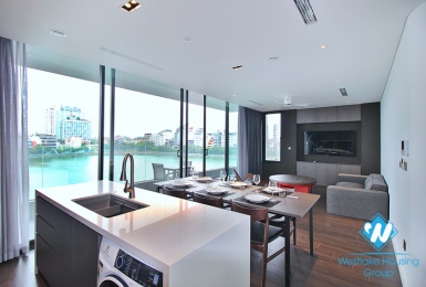 Top floor and lake view two bedrooms apartment for rent in Tu Hoa, Tay Ho