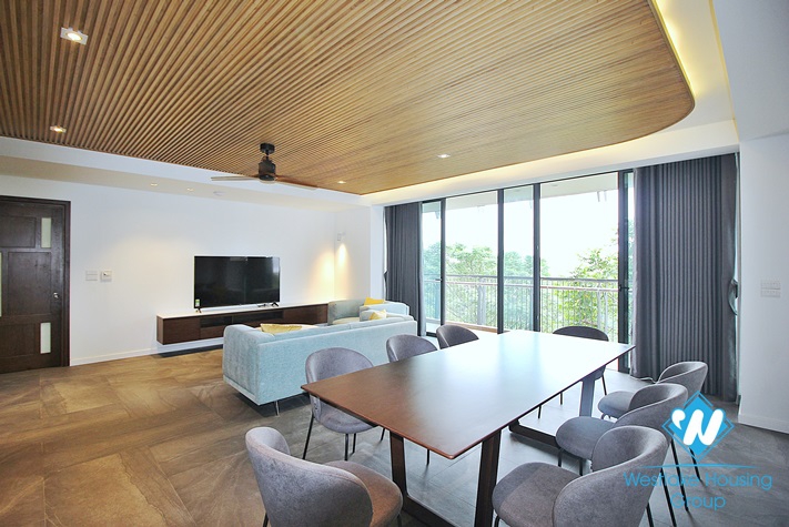 Brand new and lake view 3beds apartment for rent in Tay Ho area