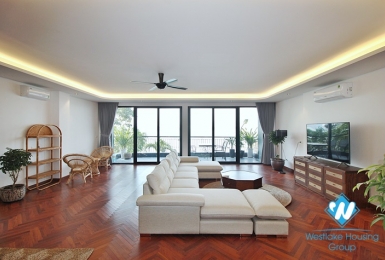 Duplex 4 bedrooms with lake view apartment for rent in Dang Thai Mai st, Tay Ho