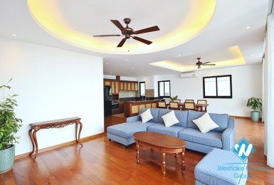 Brand new and lake view 4 beds duplex apartment for rent in Tay Ho area