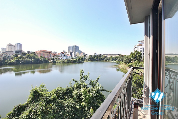 Lake view and bright two bedrooms apartment for rent in Tay Ho