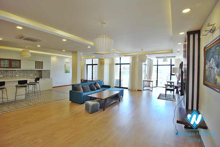 Spacious four bedrooms apartment for rent in To Ngoc Van, Tay Ho, Ha Noi