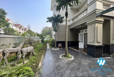 Unfurnished house with big yard and garden for rent in Ciputra, Tay Ho