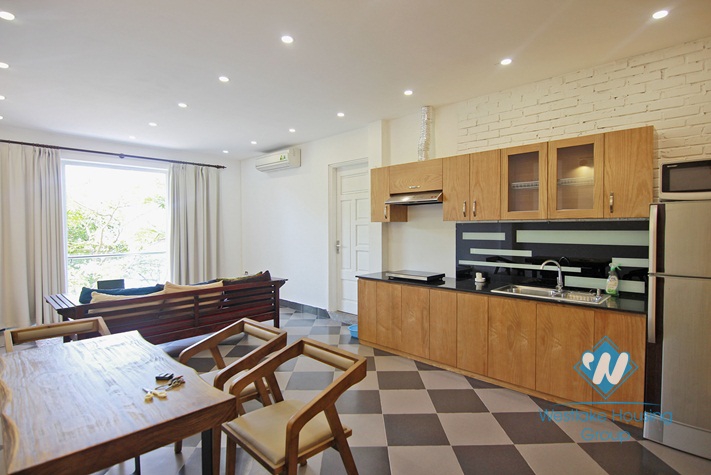 Bright & airy lake side apartment for rent on Yen Phu island