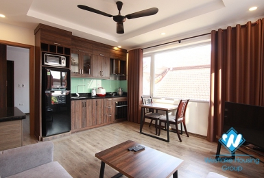 Bright apartment with one bedroom for rent at the Building No 2 alley 32-18 To Ngoc Van st, Tay Ho District