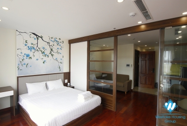 A  Fashionable and modern furnitured apartment with 1 bedroom for rent on Ba Dinh 