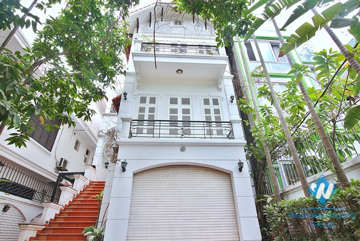 An unfurnished four-bedroom house on Tay Ho street, Tay Ho district
