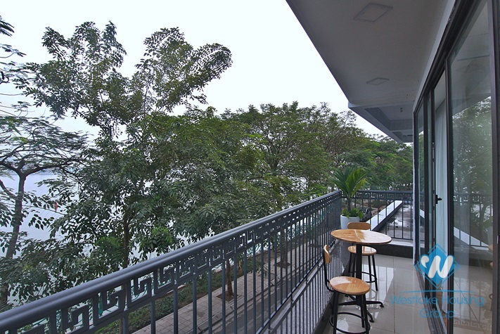 Lake view two bedroom apartment for rent in Nhat Chieu, Tay Ho