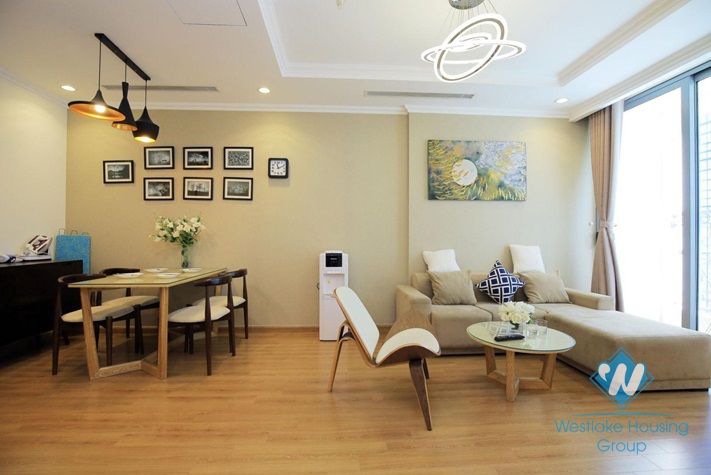 Bright two bedrooms apartment for rent in Vinhome Nguyen Chi Thanh, Dong Da