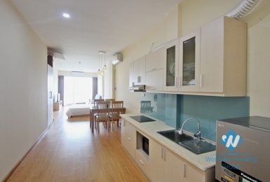 Lake view minimalist studio apartment for rent in Tay Ho
