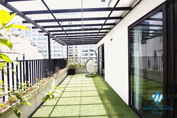 A huge balcony apartment for rent in Kim Ma, Ba Dinh