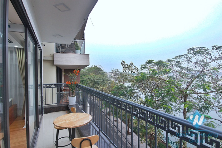 Brand new two bedroom apartment with lake view for rent in Nhat Chieu, Tay Ho